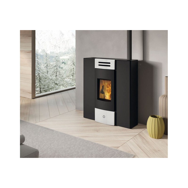 Dub100++ stufa pellet canalizzazione 10kw Edilkamin ek-63 bianco  dub 100 offerta