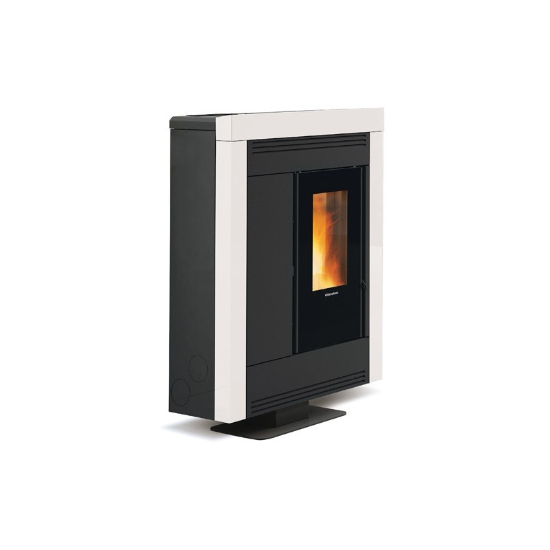 Souvenir Plus Steel 5.0 stufa a pellet 10 Kw Bianca la Nordica Extraflame