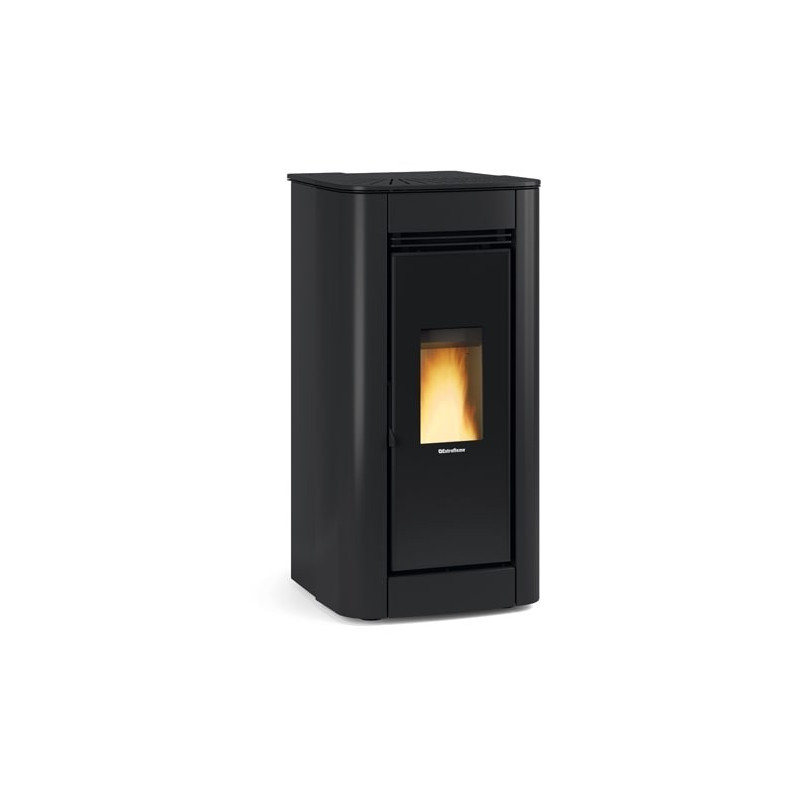 Ilary stufa a pellet nera ermetica ventilata 8 kw La Nordica Extraflame