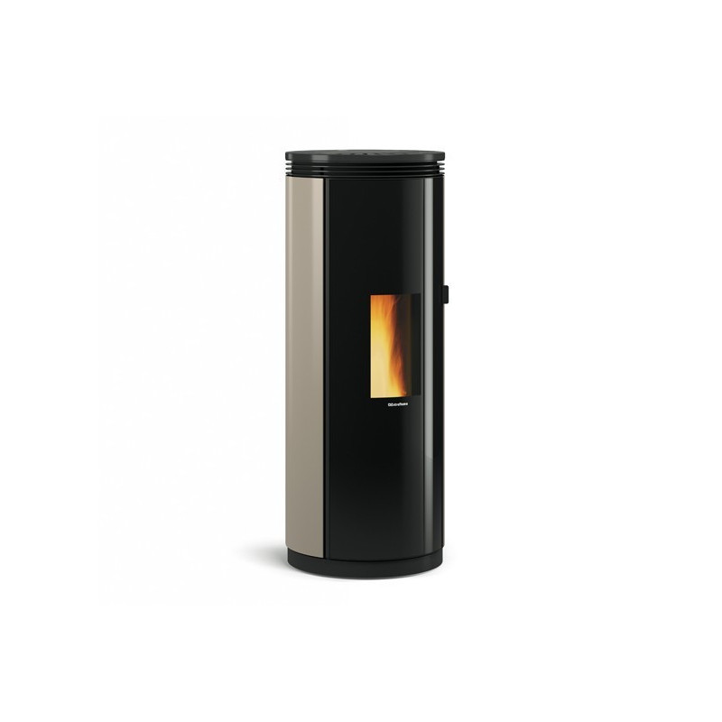 Pamela Steel pellet stove hermetic tortora 8 kw La Nordica Extraflame
