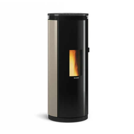 Pamela Steel pellet stove hermetic tortora 8 kw La Nordica Extraflame