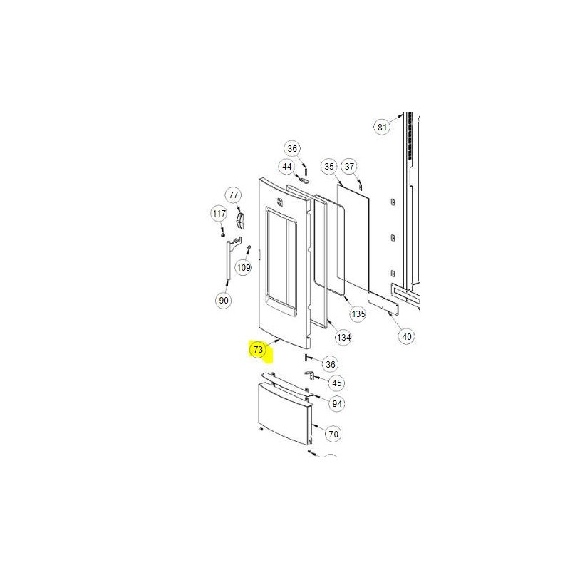 Black Cast Iron Door Dahiana La Nordica Extraflame