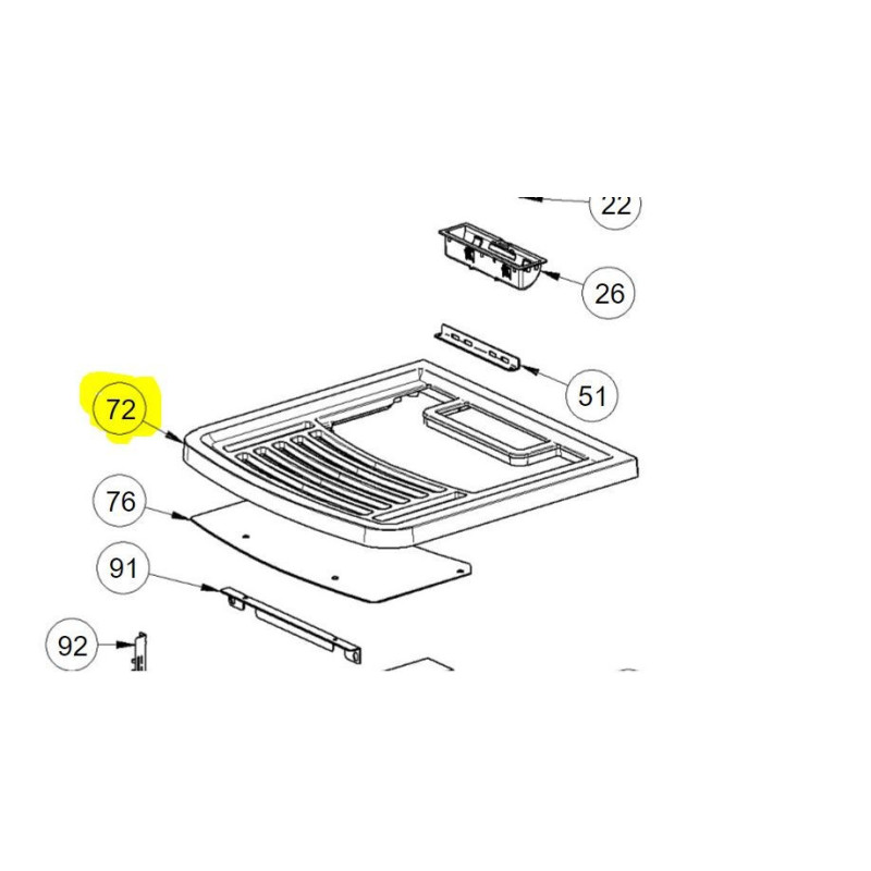 Cast iron cover Dahiana La Nordica Extraflame