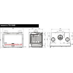 Inserto legna 70 h49 Lanordica 9kw