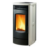 Piroga bianco lucido 8,4 kw Caminetti Montegrappa stufa a legna ventilata 5 stelle