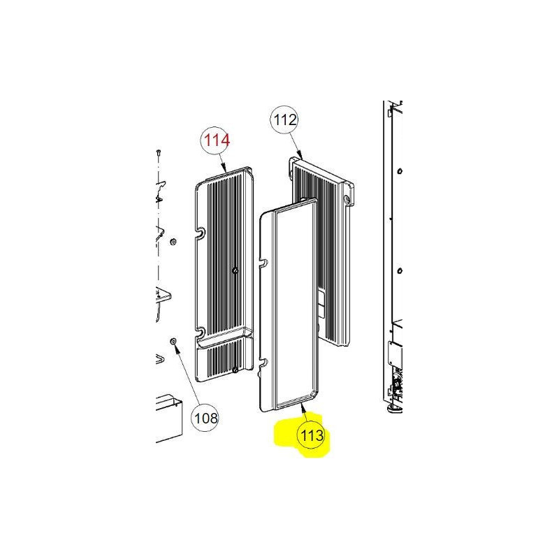 Right cast iron wall Dahiana La Nordica Extraflame